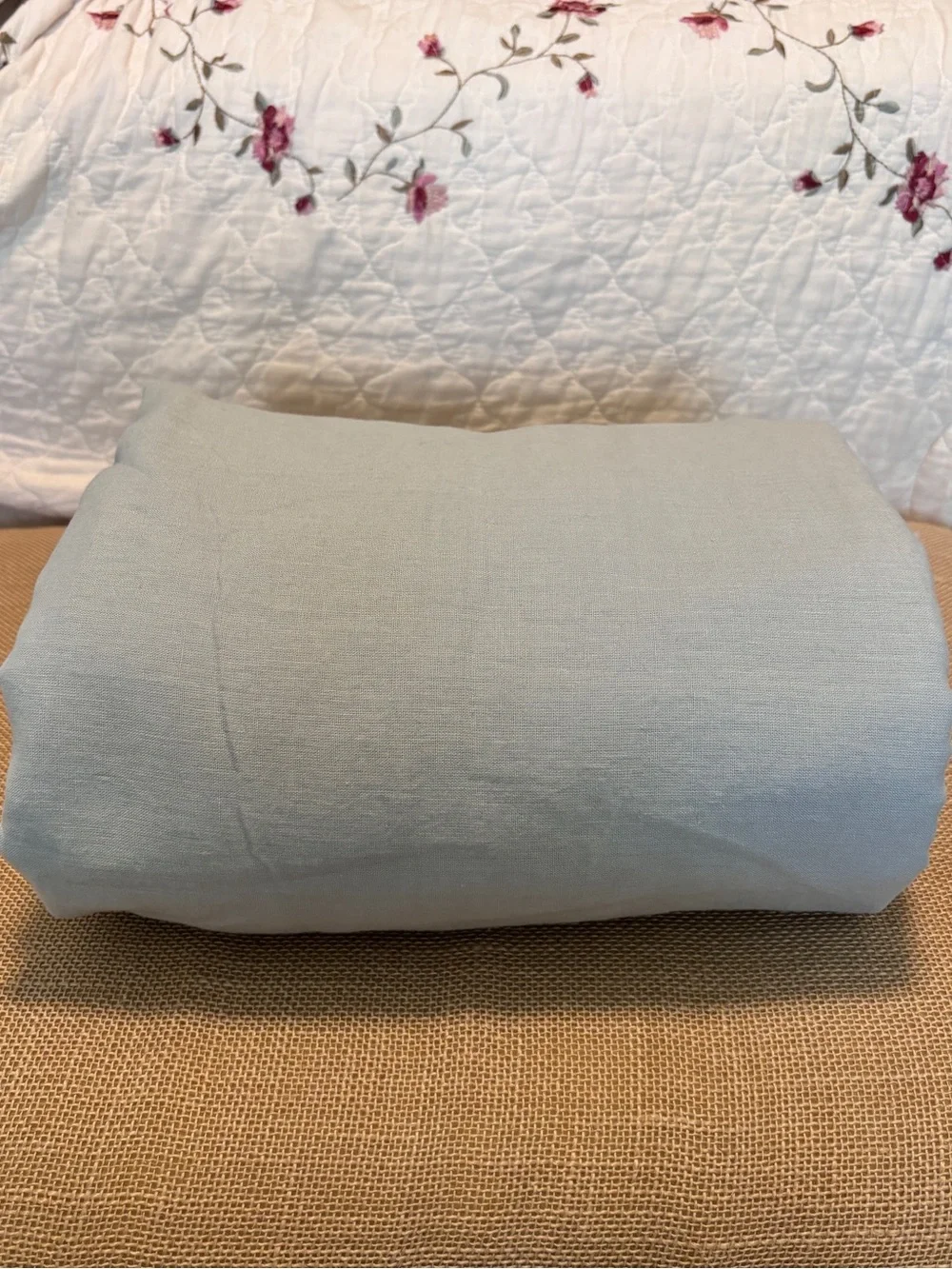 Quince Mist European Linen Duvet Cover Full/Queen